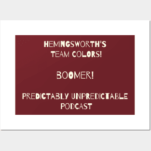 Hemingsworth's Team Colors! BOOMER! Posters and Art